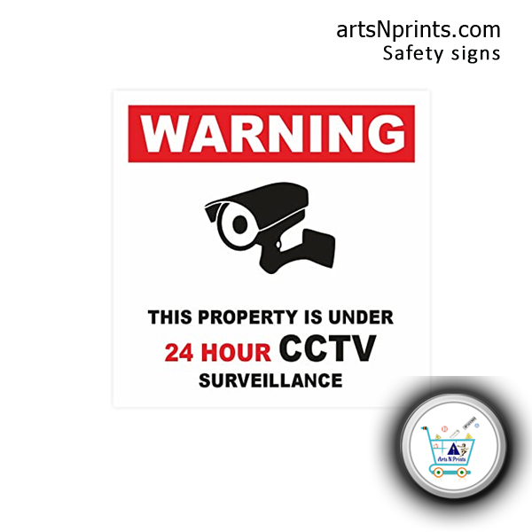 "Video Surveillance - 24-Hour Monitoring" sunboard printed safety signs